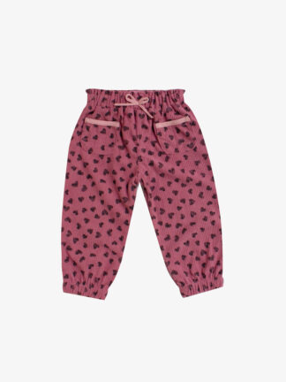 Somot pantalone sa motivima srca za devojčice