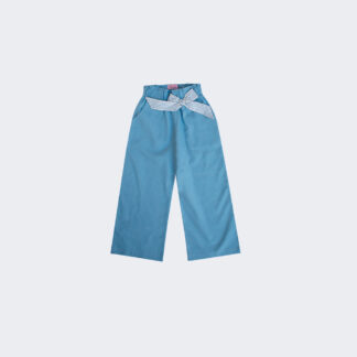 Teksas pantalone sa mašnom za devojčice